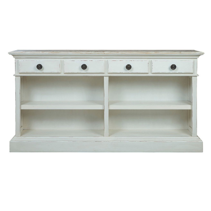 Chateloin 72" Wide Mahogany Console, White
