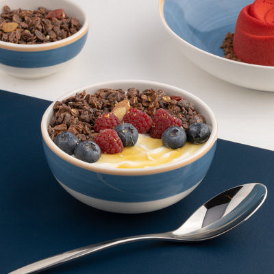 TWISTER-BLUE Premium Porcelain Prime Non Stackable Bowl