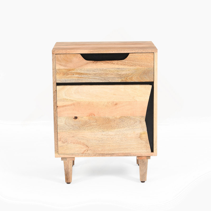 Table de chevet en bois naturel