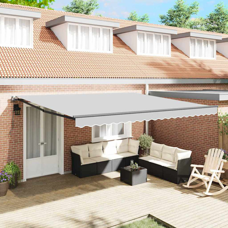 VidaXL Retractable Door / Window Awning, Anthracite, 400 cm W x 350 cm D