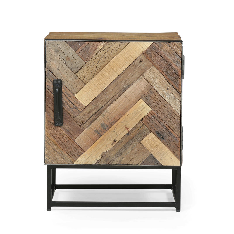 Commode en bois rétro, table de chevet pour chambre à coucher