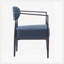 Fauteuil d'appoint rembourré avec structure en métal