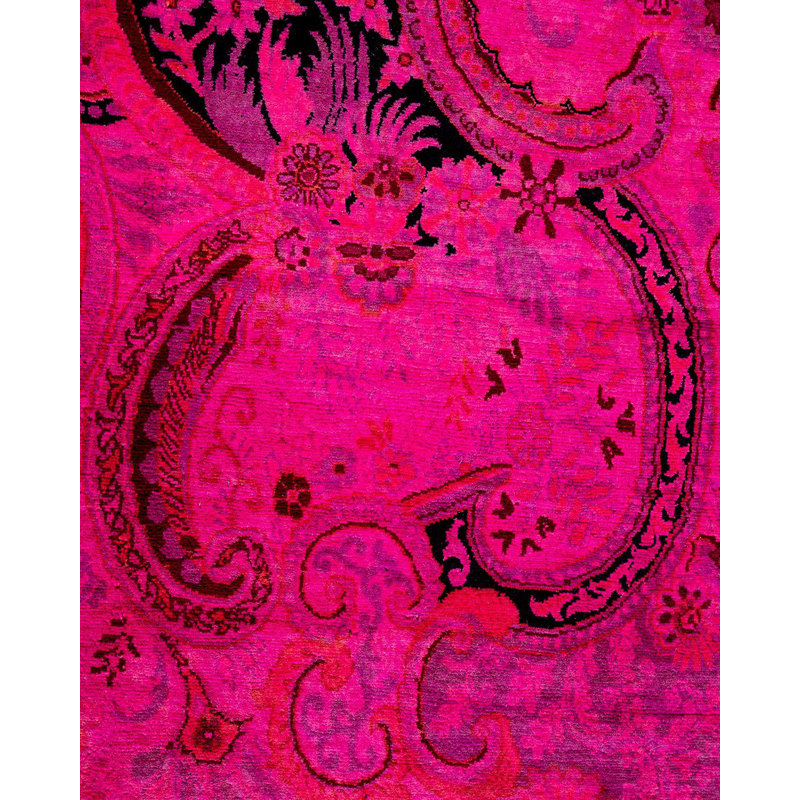 Tapis unique noué à la main Weirsky - rose Weirsky