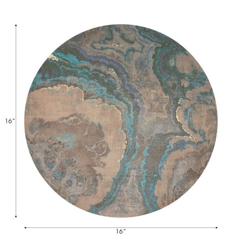 Agate Sodlaite Pebble 16" Vinyl Placemat, Clay