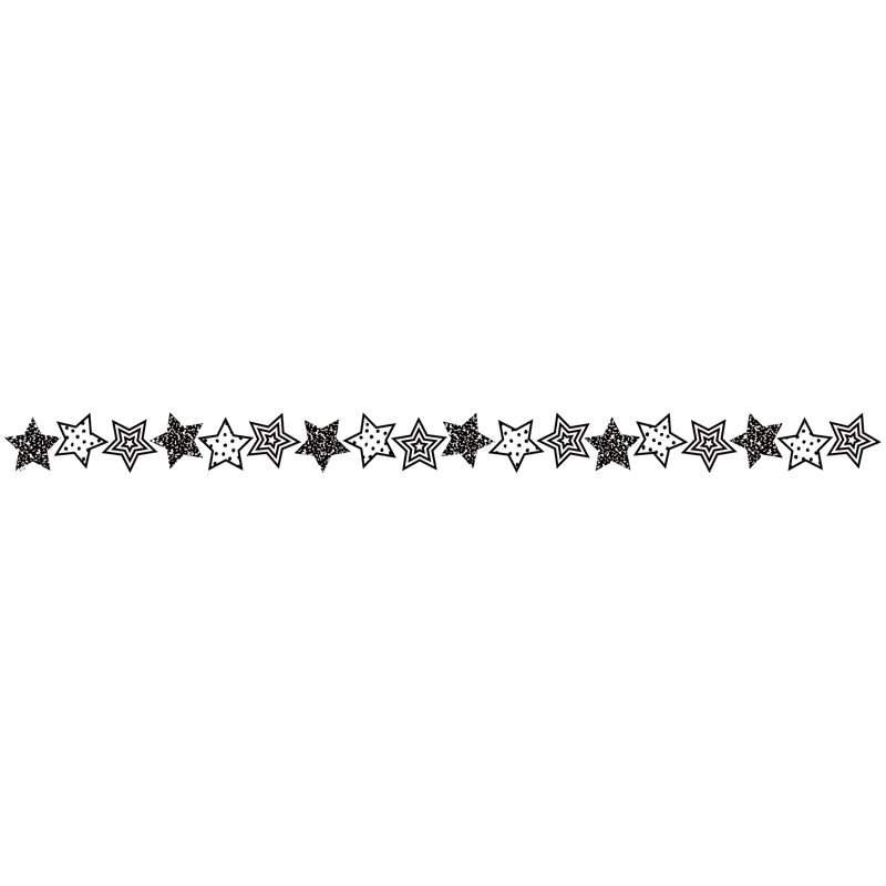 Bordure étoiles découpée