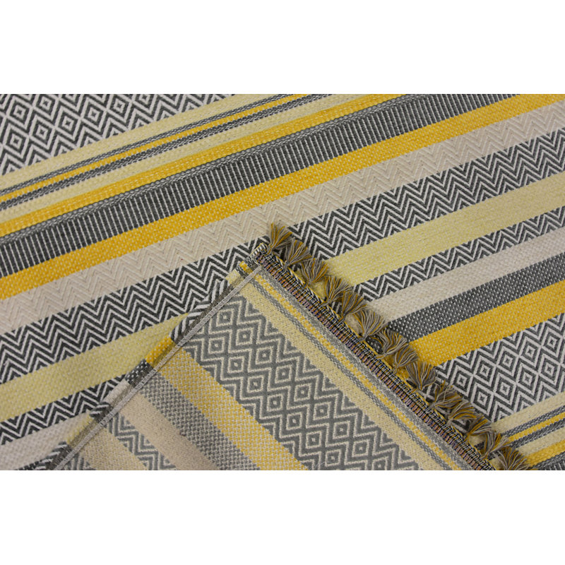 Aztec Striped Hand Woven Area Rug, Rectangle 160 x 230cm