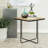 Travertine And Black Accent Table