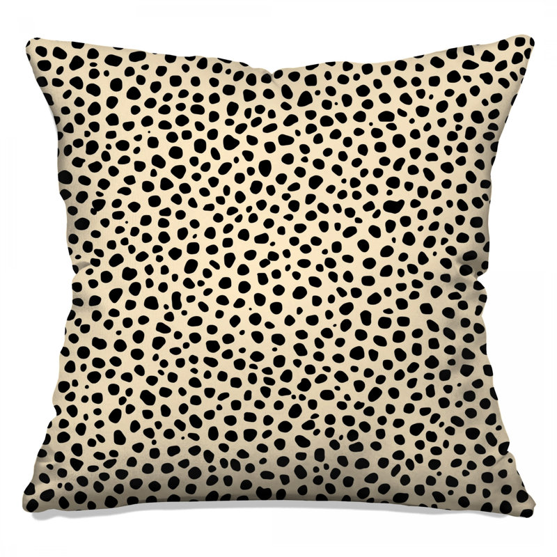 Beige Spots Double Sided Throw Pillows, 16 x 16 inches