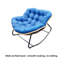 Chaise berçante en rotin ultra-doux, conception anti-basculement, parfaite pour les balcons, les salons, les jardins et les patios - Assemblage facile, bleu-745024124