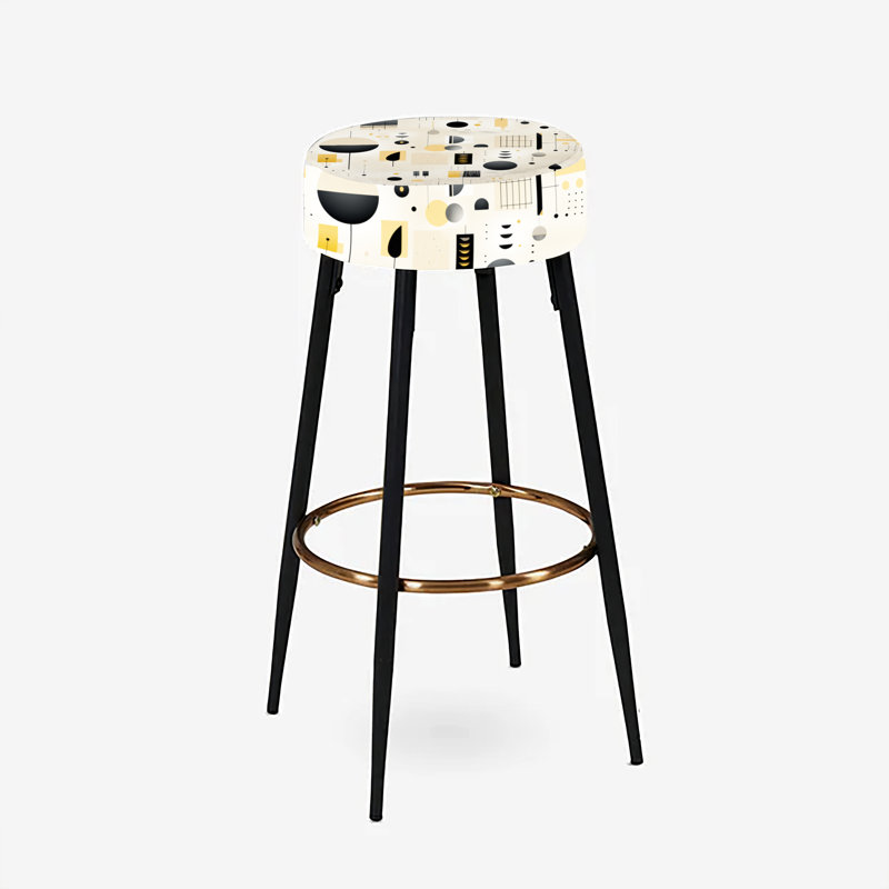 Monochromatique Zen I - Ensemble de 2 tabourets de bar géométriques