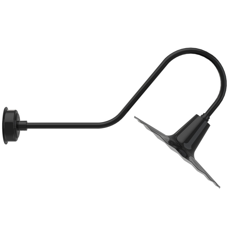Luminaire de grange d’extérieur à del Iris, H 7,5 po x l 20 po x P 20 po, Noir