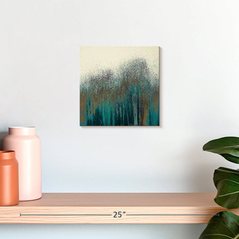 Teal Woods, 10" H x 10" W