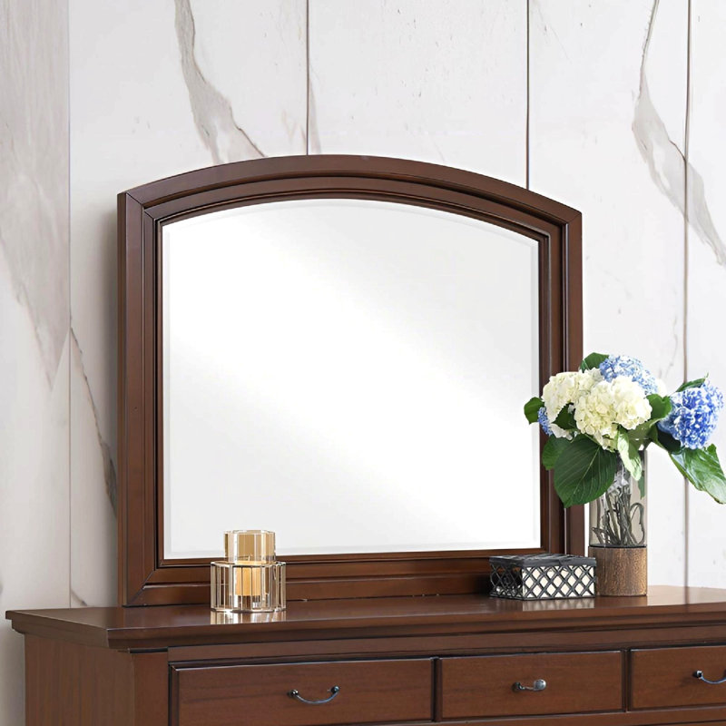 Miroir moderne pour commode, H 42 po x l 36 po, Cerisier, Harwich