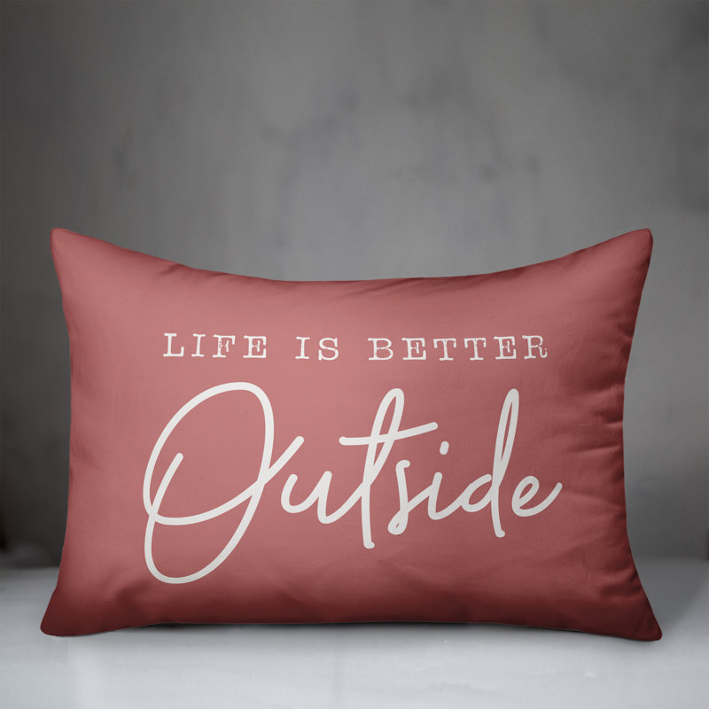 Outdoor Throw Pillow, Pink