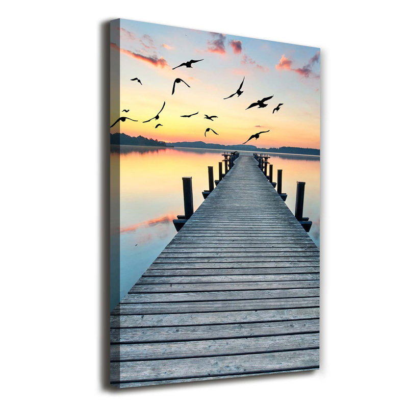 Wooden Pier - Wrapped Canvas Print