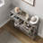 Console Table With 2 Drawers, Farmhouse Sofa Table With Storage Shelf, Accent Wood Entryway Table-106000296