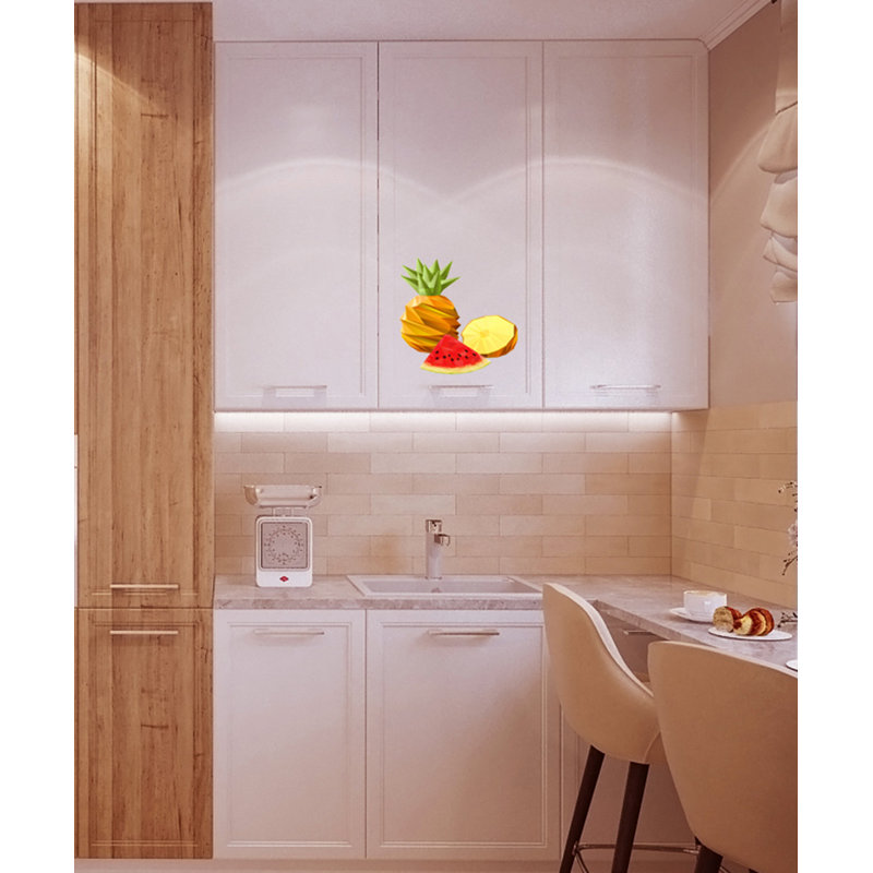 Adhésif décoratif en forme d’ananas polygonale, GD114 (10x11)
