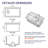 32"Lx19"W Fireclay Undermount Kitchen Sink Offset Drain, Drop In Kitchen Sink White Single Bowl, Dual Mount, Included 2 Custom Accessories