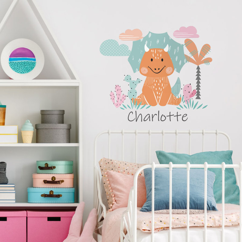 Animals Non-Wall Damaging Wall Decal, 65" H x 56" W, Orange