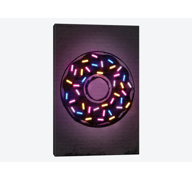 «Donut», reproduction d'impression sur toile, H 12 po x l 8 po x P 0,75 po, Toile tendue, Pas de tapis