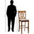 Empower Fabric Upholstered and Wood Bar Stools in Brown/Gray, 47.47'' H X 17.90'' W X 20.63'' D-112527609-112527604