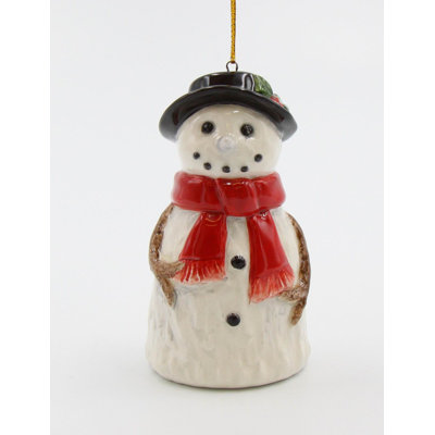 Ornement suspendu bonhomme de neige avec écharpe