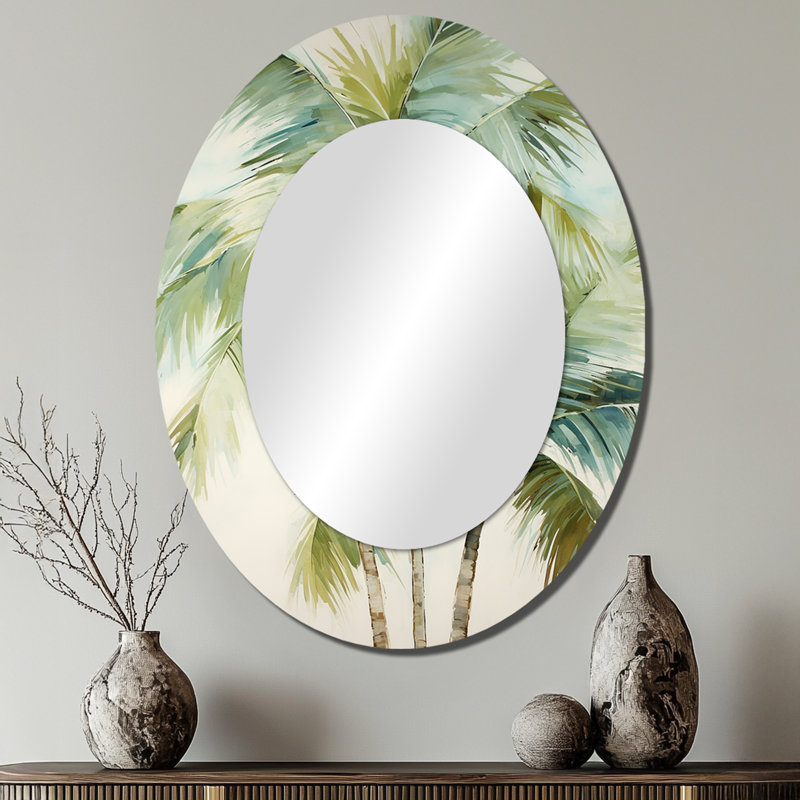 Miroir mural Green Minimalims Palm Trees I - Tropical, 40 po x 30 po