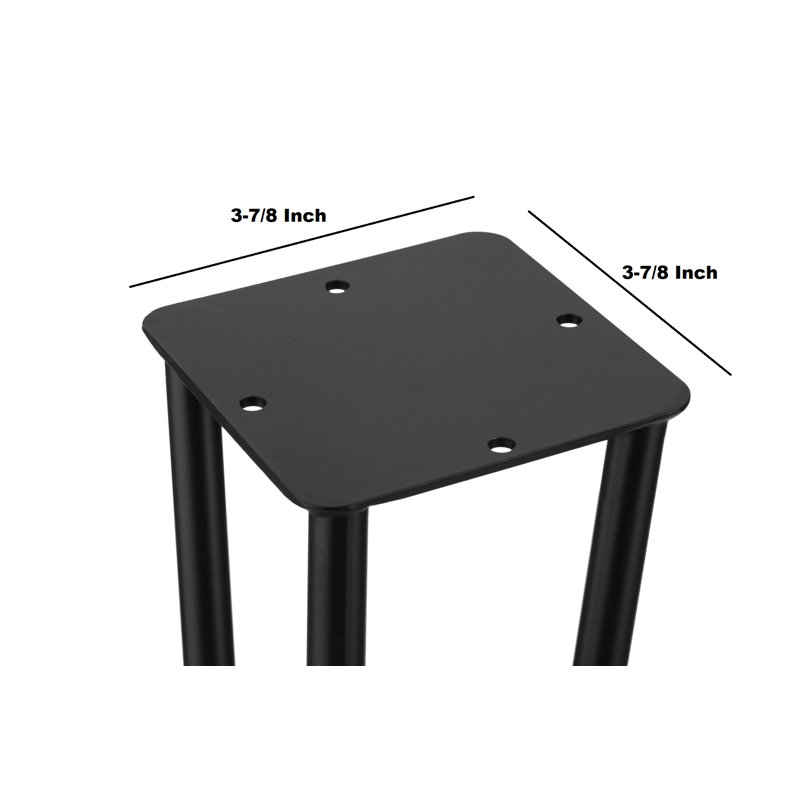 Layahna Stainless Steel Table Leg, Black