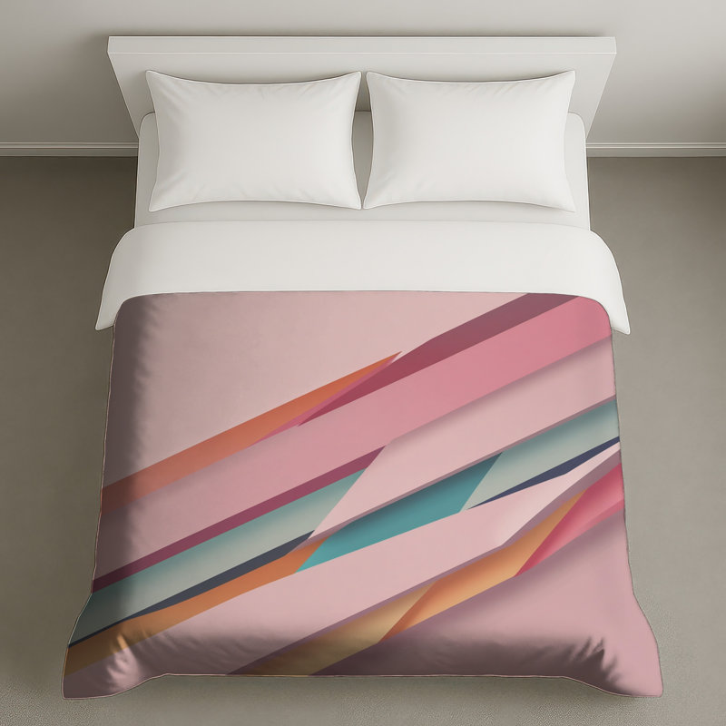 Housses de couette abstraites en papier superposé, Grand lit