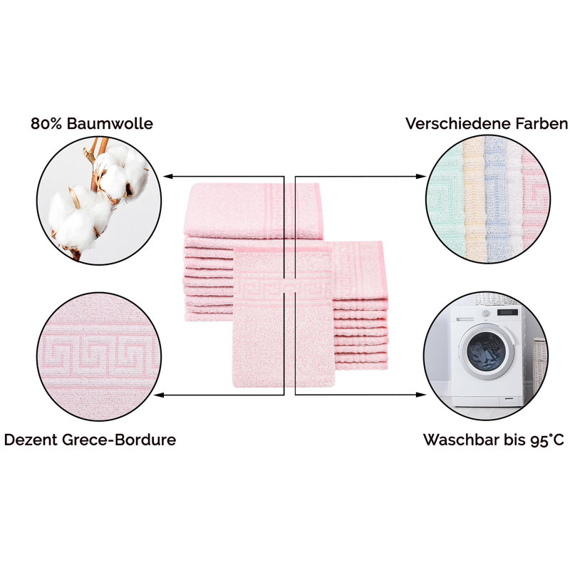 Lightweight Washcloth, Pink