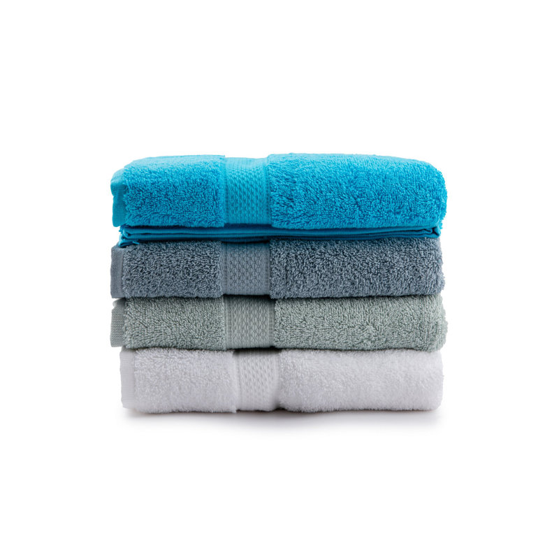 Premium Hand Towel Set (4 Pieces), 100% Cotton, 19.7 x 39.4 inches | 500 g/m² | Machine Washable at 104°F, Includes Elegant Gift Box | Ideal for Home or Spa