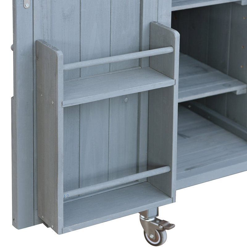 Îlot de cuisine extérieur K&K, Gris bleu / gris clair