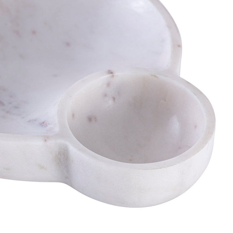 Plateau en marbre Dip Bowl, Blanc