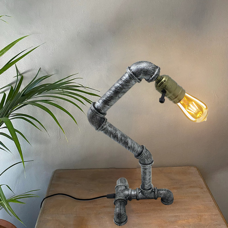 Hillsborough Metal Desk Lamp, Brushed Silver