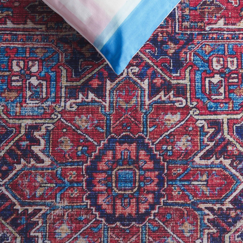Dewalt Performance Machine Washable Oriental Rug, Rectangle 5' x 8'