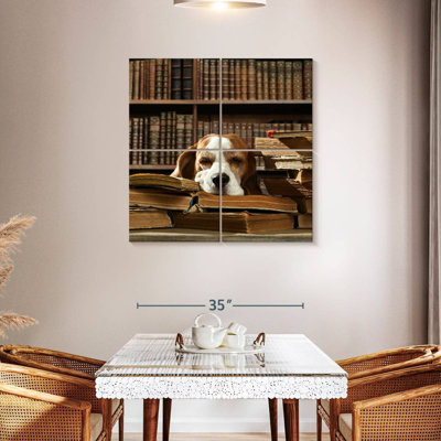 Chien et livres Brampt