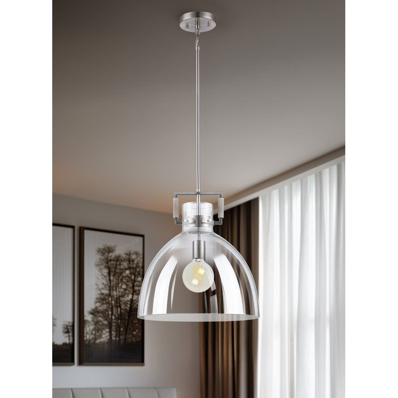 Miami 1 - Light Dome Pendant, Brushed Nickel