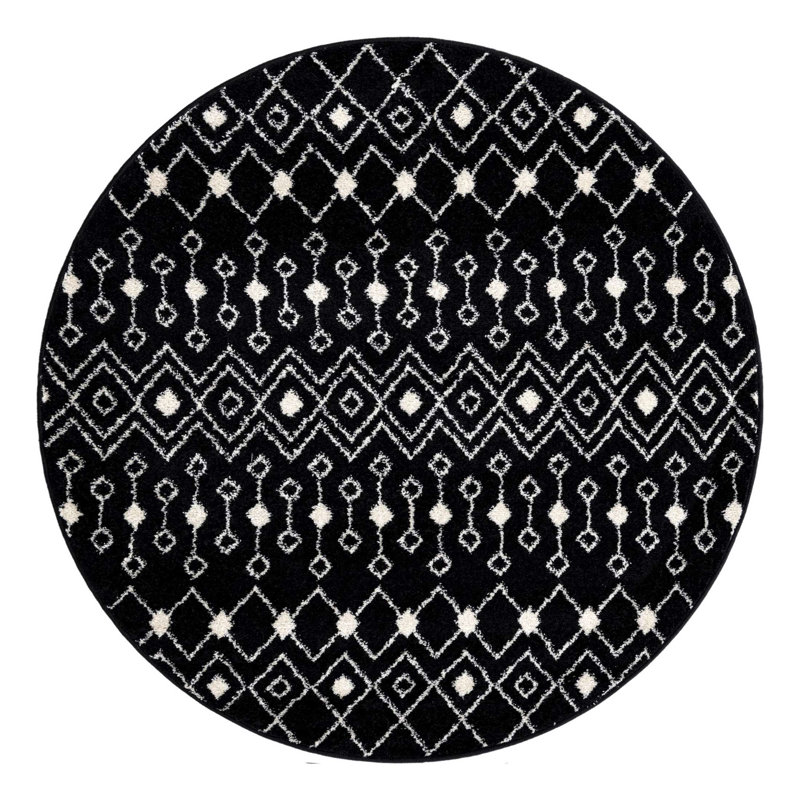 Somerville Geometric Indoor Rug, Round 5'3"