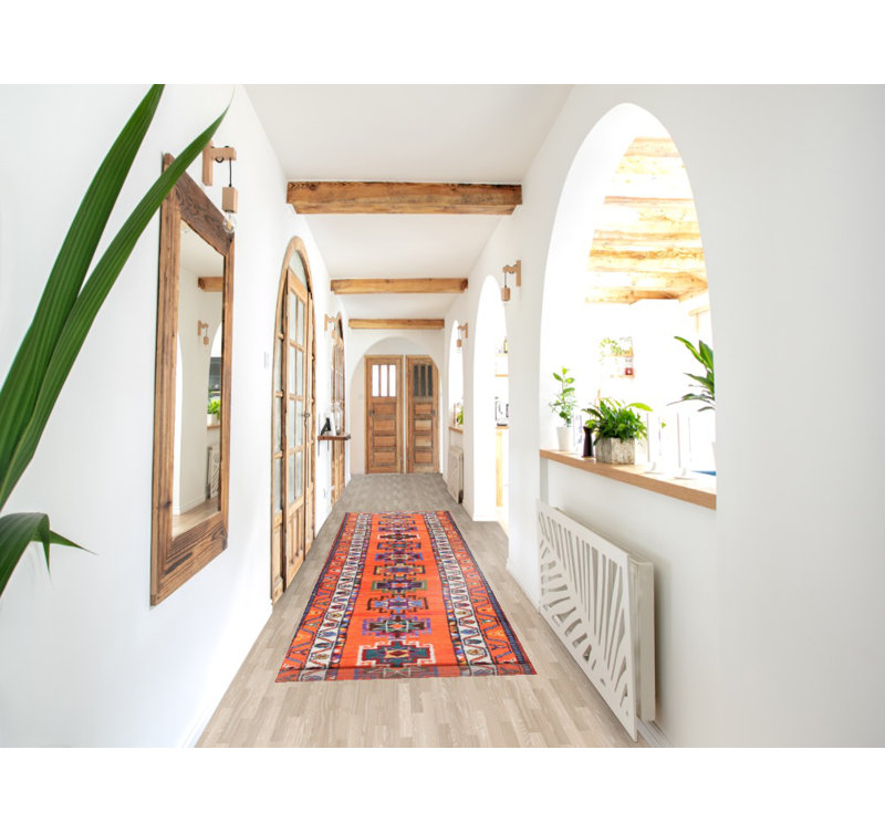 Tapis de couloir turc orange Anatolian 3 x 13