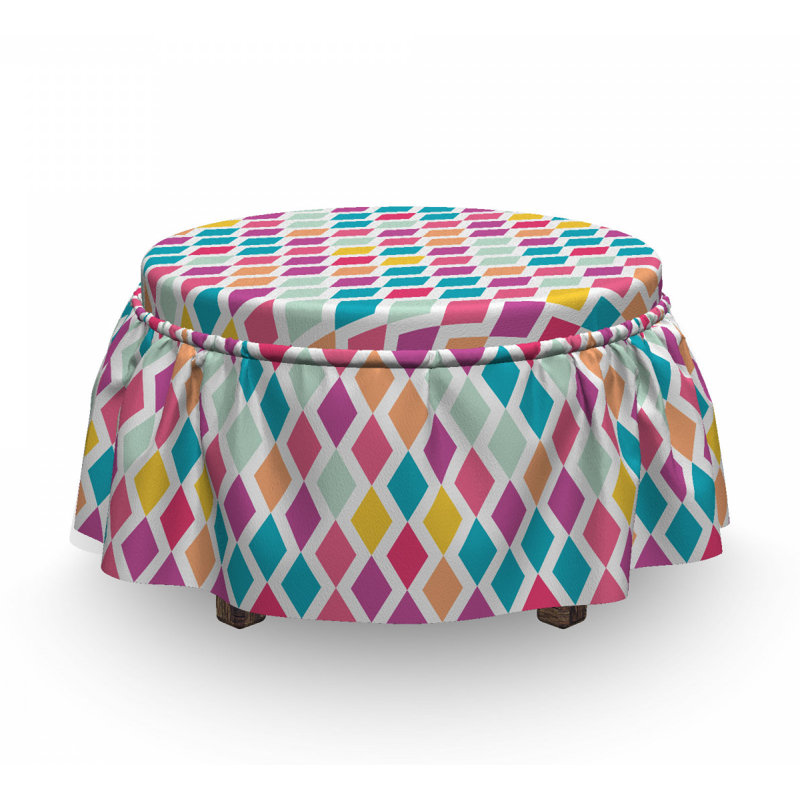 Housse pour repose-pieds abstrait rhombus shapes