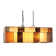 Mykonos 2 - Light Beige/Amber Glass Square/Rectangle Pendant