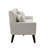 Jaqueze Upholstered Beige Linen Blend Button Tufted Square Arm Loveseat-45792342