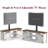 TV Stand with Mount and Charging Station LED Lights, Entertainment Center with Height Adjustable Swivel Mount and Barn Doors Storage Cabinets for TV-1364436686-1364436687