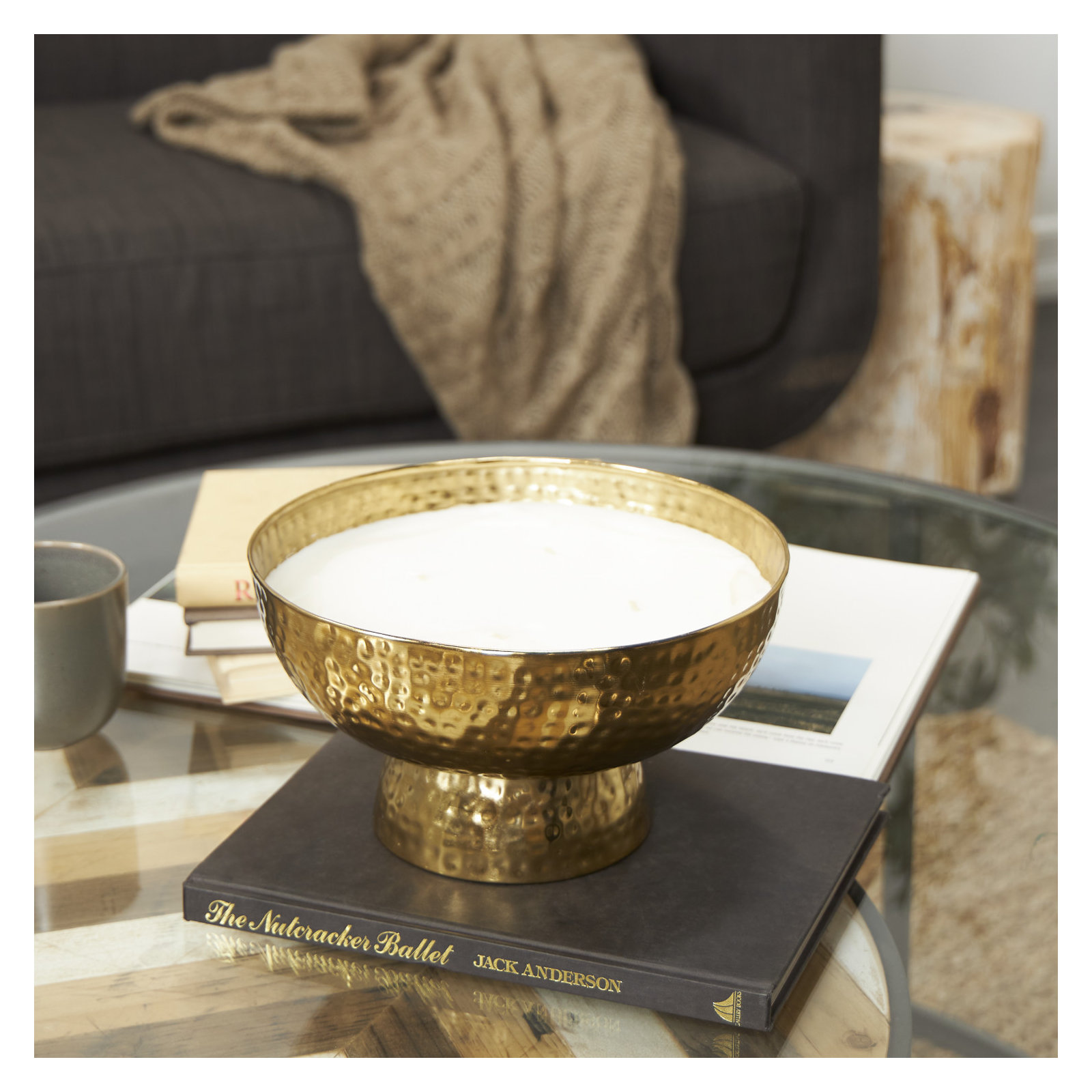 Scented Candle, 5.8" H x 9.95" W x 10.1" D