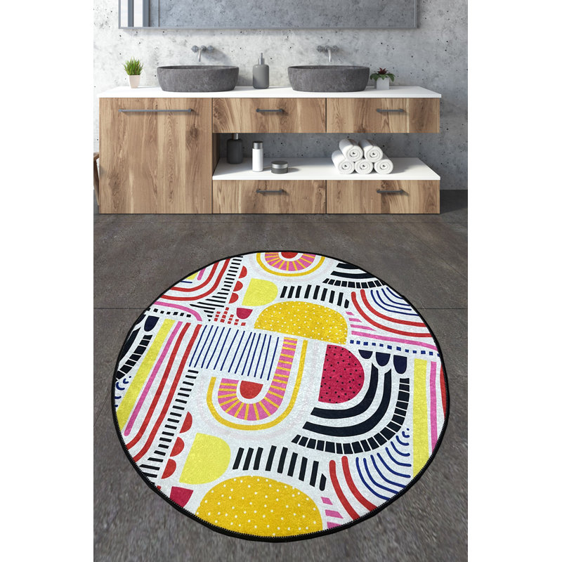 Luxurious Bathmat, 100% Polyester, 78.7 x 78.7 inches | 700 Grams/Sq Metre, 0.4 Inch Pile Height, Non-Slip Dot Underside | Machine Washable, Quick Dry, Elegant Design for Bathroom & Spa | Soft, Stylish & Durable
