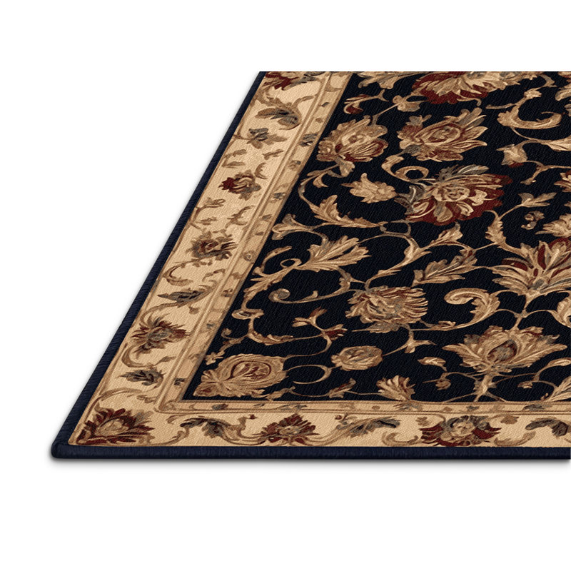 Tapis noir français lavable à la machine