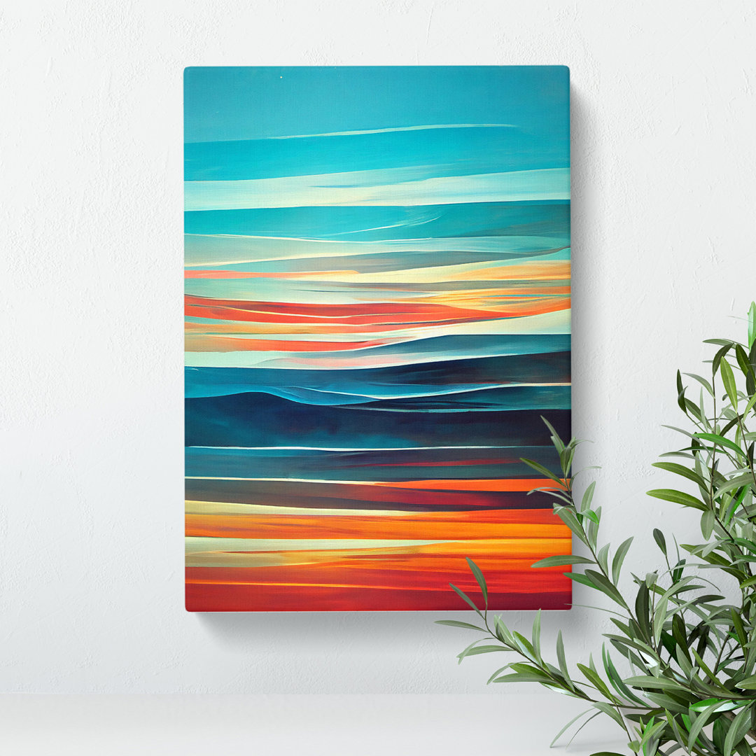 Sunset Abstract No.5 - Wrapped Canvas
