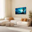 «Blue Ocean Waves and Moonlit Tree», reproduction d'art sur toile tendue sur toile, ensemble de 1-1707534828
