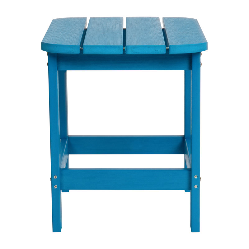 Table d'appoint Balasi en résine de polyester toutes saisons Adirondack, Bleu