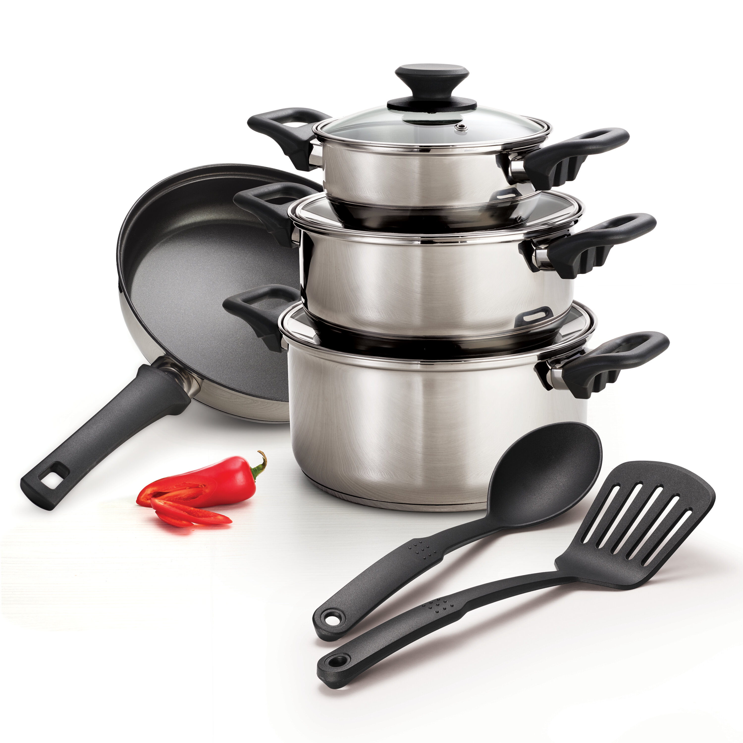 Tramontina 9 Pc Stainless Steel Cookware Set & Reviews